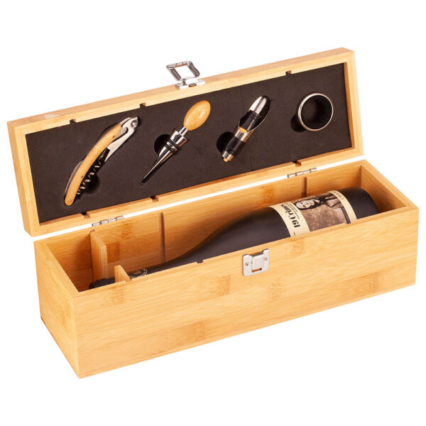 Bamboo Gaia Wine Box with Tools 360x110x120mm