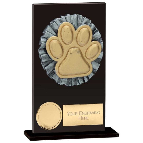Euphoria Hero Dog Agility Glass Award Jet Black 140mm