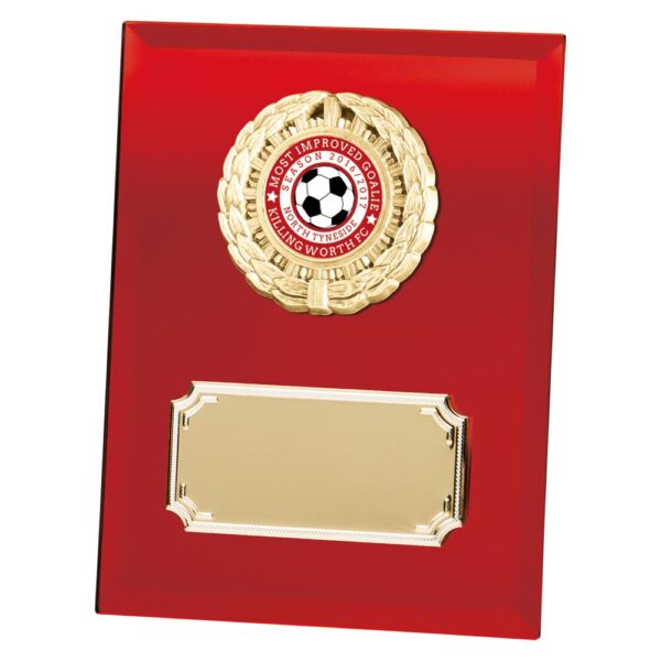 Mirage Multisport Mirror Plaque Red 150mm