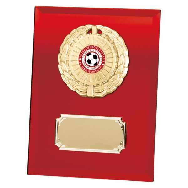 Mirage Multisport Mirror Plaque Red 180mm