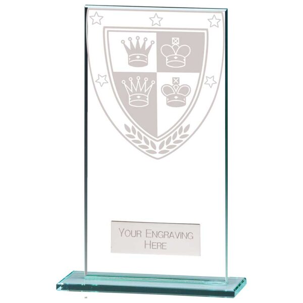 Millennium Chess Jade Glass Award 160mm