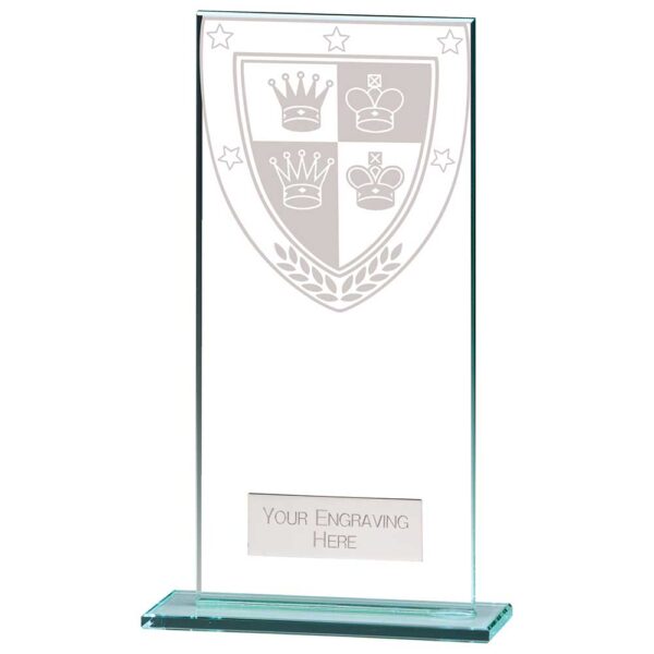 Millennium Chess Jade Glass Award 180mm