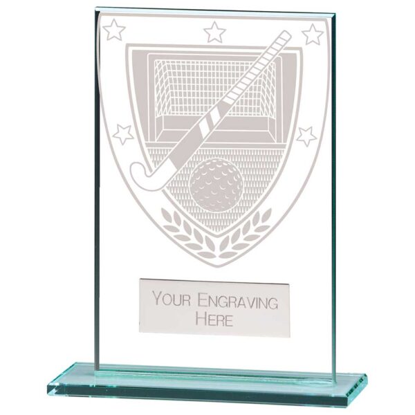 Millennium Hockey Jade Glass Award 125mm