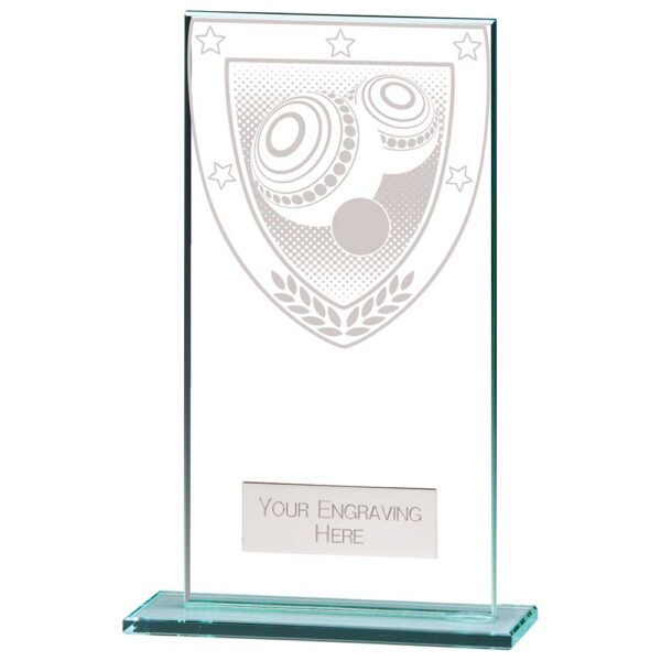 Millennium Lawn Bowls Jade Glass Award 160mm