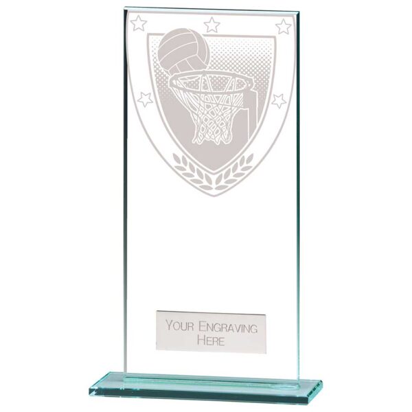 Millennium Netball Jade Glass Award 180mm