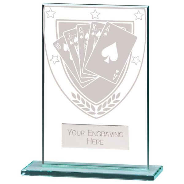 Millennium Poker Jade Glass Award 125mm