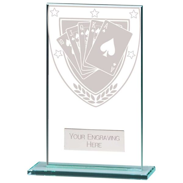 Millennium Poker Jade Glass Award 140mm