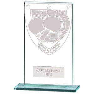 Millennium Table Tennis Jade Glass Award 140mm