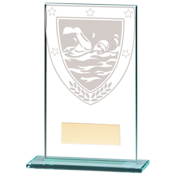 Millennium Swimming Jade Glass Award 140mm