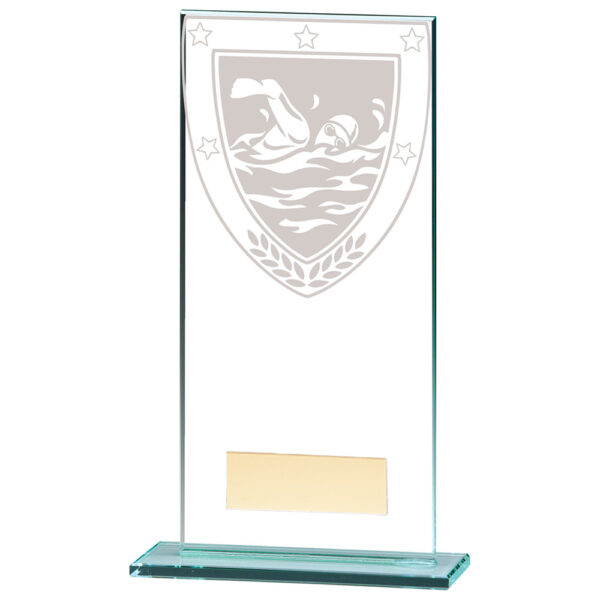 Millennium Swimming Jade Glass Award 180mm