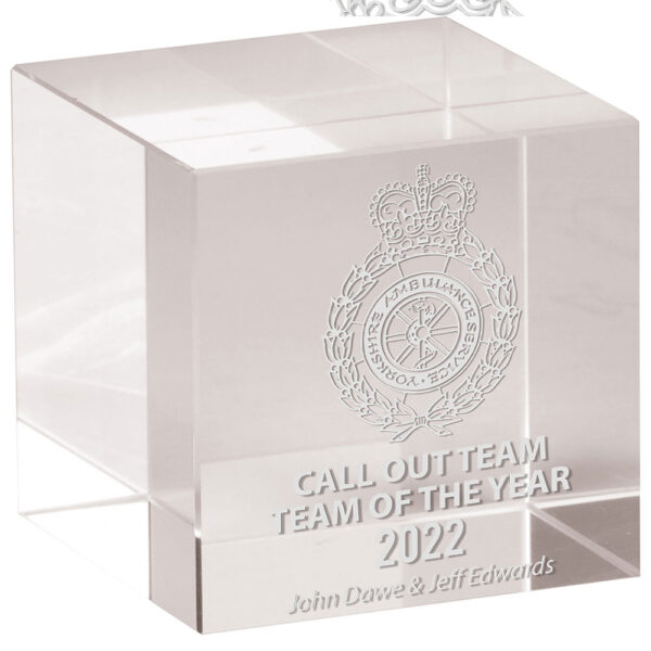 Mentor Block Crystal Award 50mm