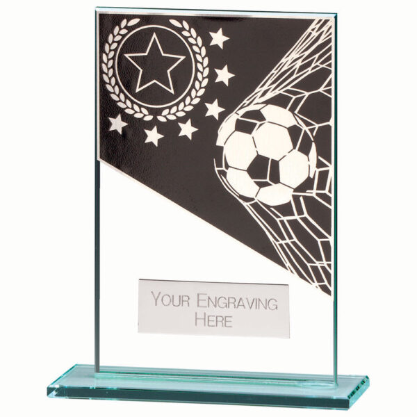 Mustang Football Jade Glass Award 125mm