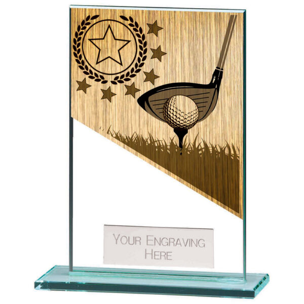 Mustang Golf Jade Glass Award 125mm