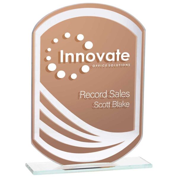 Argon Mirrored Glass Award Bronze 160mm