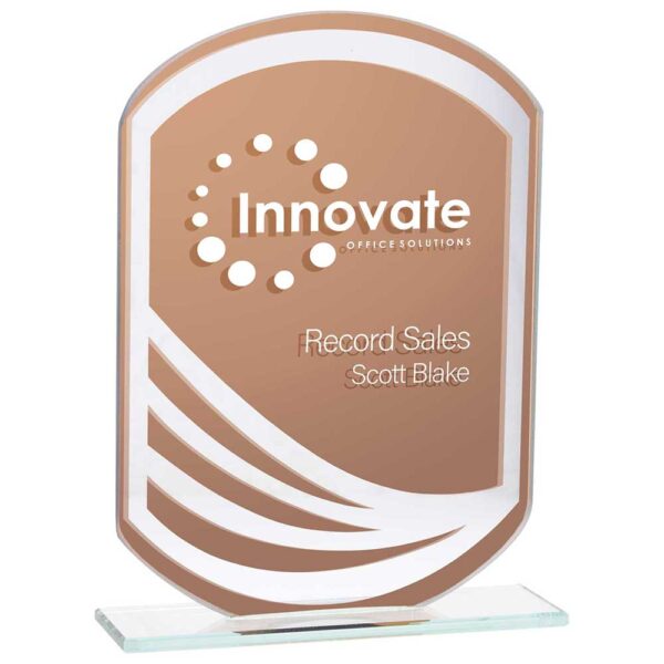 Argon Mirrored Glass Award Bronze 180mm