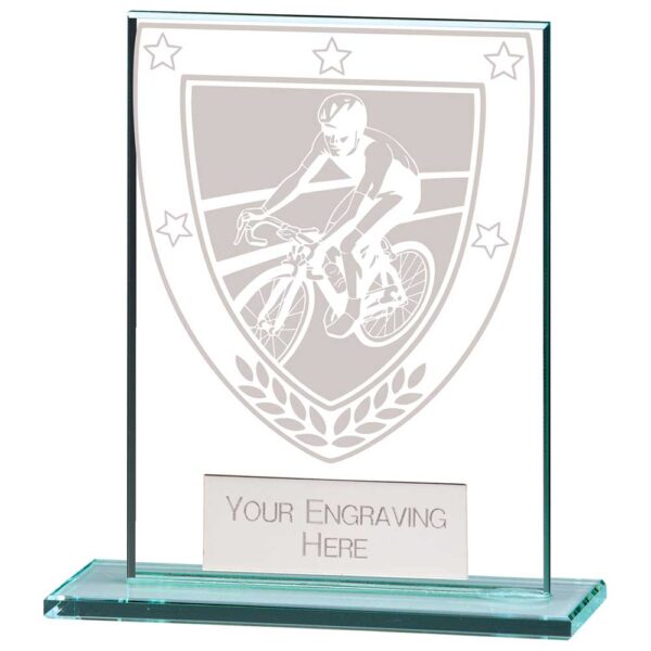Millennium Cycling Jade Glass Award 110mm