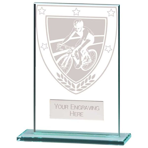 Millennium Cycling Jade Glass Award 125mm