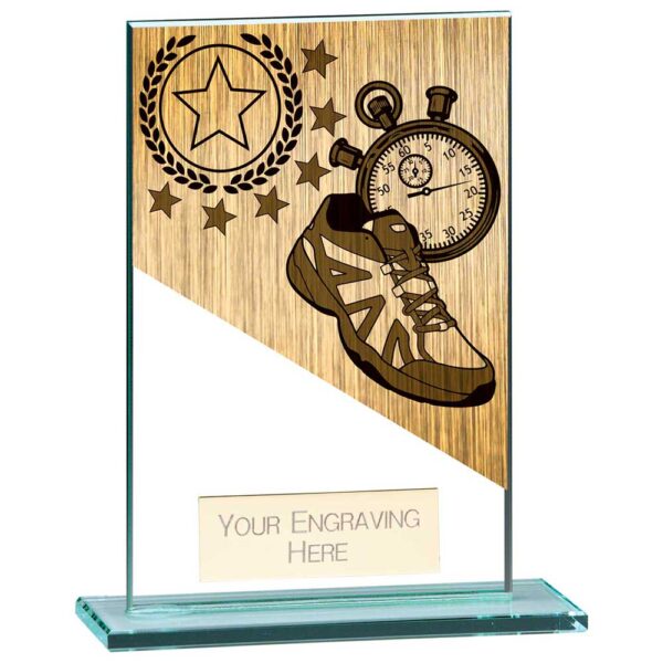 Mustang Running Jade Glass Award 125mm