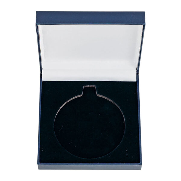 Classic Leatherette Medal Box Blue for 60mm medal 90x90mm
