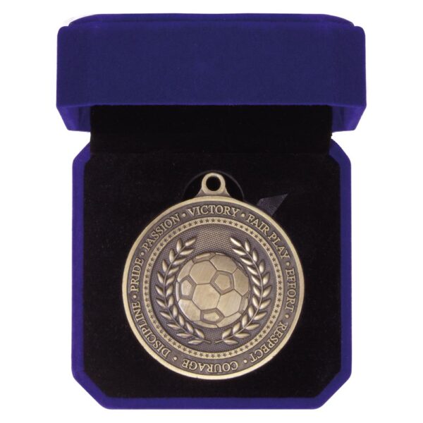 Olympia Football Medal Box Antique Gold 60mm