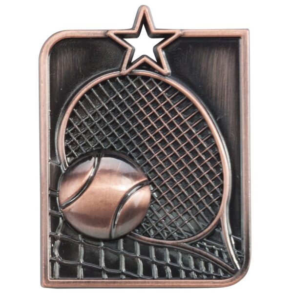 Centurion Star Series Tennis Medal Bronze 53x40mm