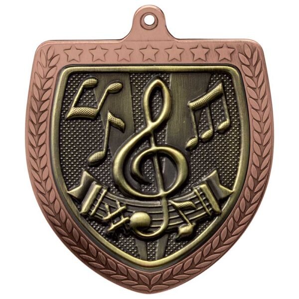Cobra Music Shield Medal Bronze 75mm