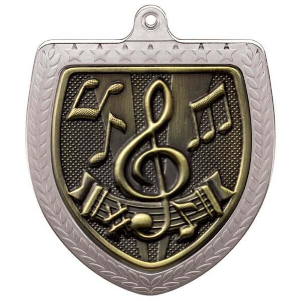 Cobra Music Shield Medal Silver 75mm