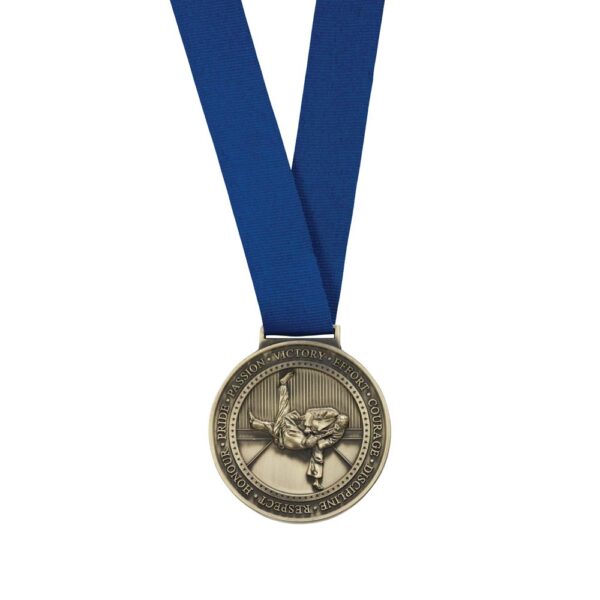 Olympia Medal Ribbon Stitched Blue 400x25mm