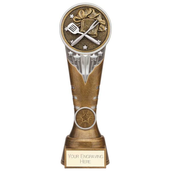 Ikon Tower Cooking Award Antique Silver & Gold 225mm