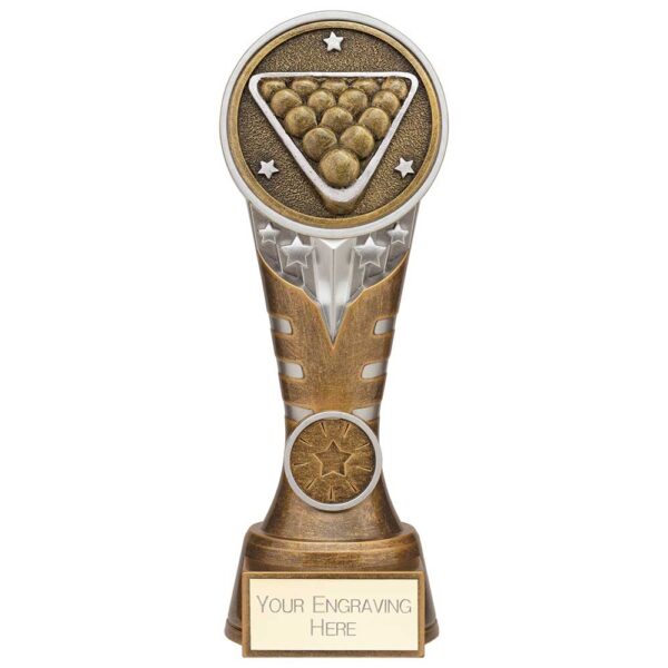 Ikon Tower Pool Award Antique Silver & Gold 200mm