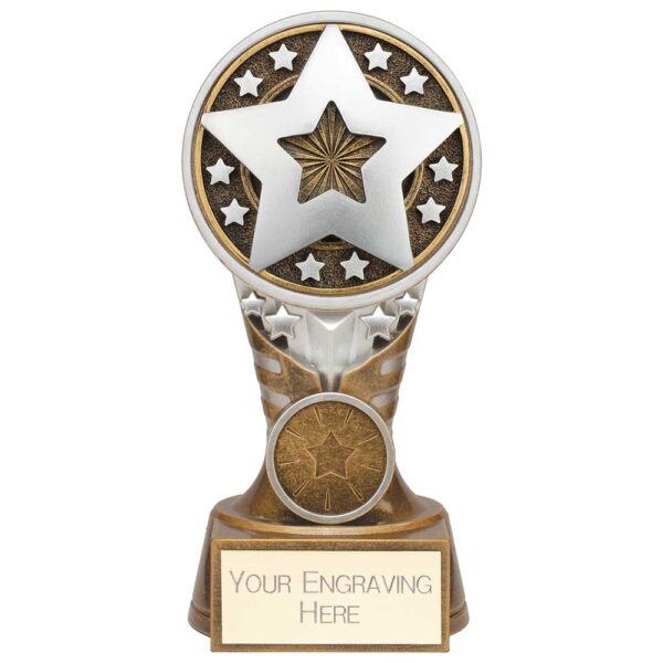 Ikon Tower Achievement Award Antique Silver & Gold 150mm
