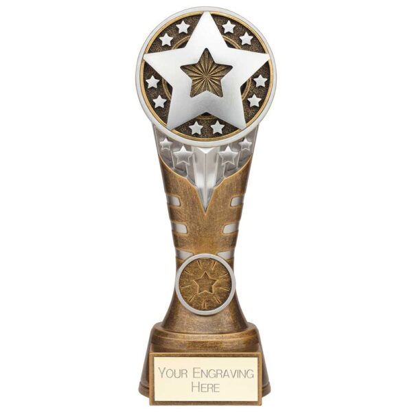 Ikon Tower Achievement Award Antique Silver & Gold 200mm
