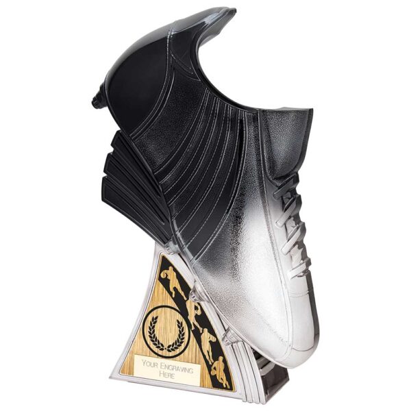 Power Boot Rugby Award Platinum & Black 200mm