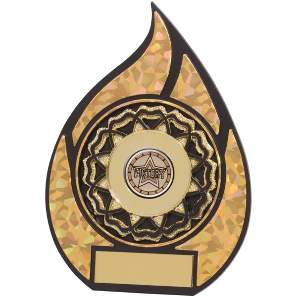 Inferno Multisport Plaque Black & Gold 150mm