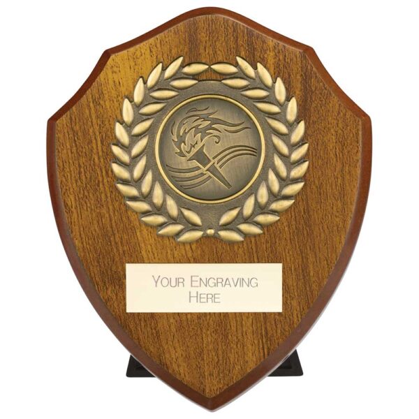 Reward Wreath Shield Walnut 100mm