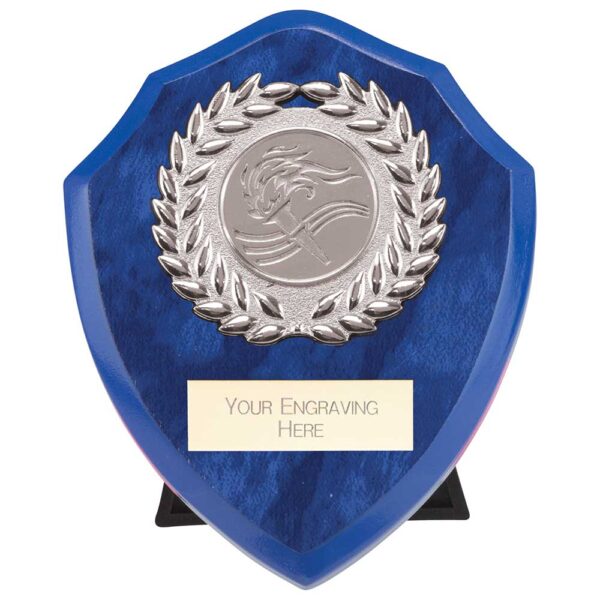 Reward Wreath Shield Azure Blue 100mm