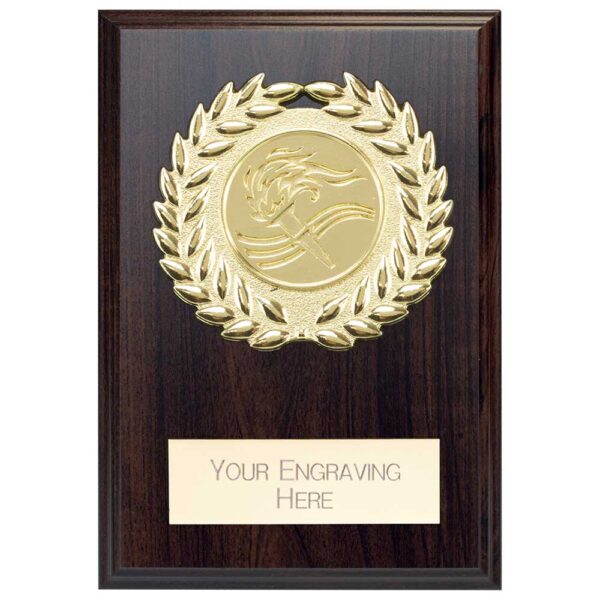 Reward Wreath Plaque Mahogany 80x60mm