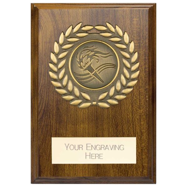 Reward Wreath Plaque Walnut 80x60mm
