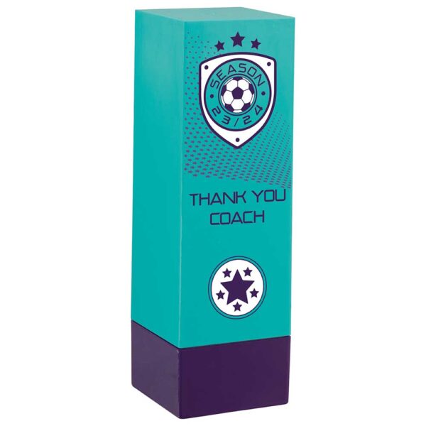 Prodigy Tower Thank You Coach Award Green & Purple 160mm