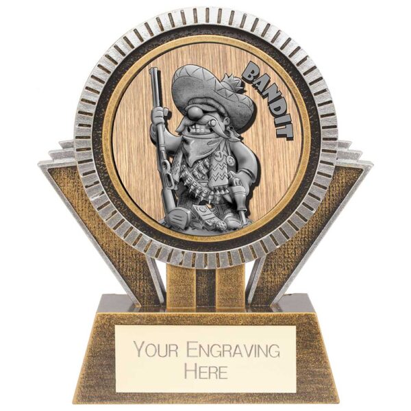 Apex Goof Balls Bandit Award Antique Gold & Silver 130mm