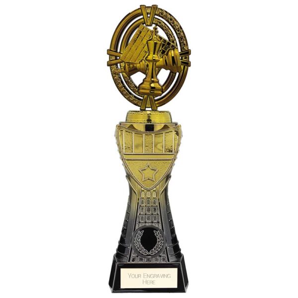 Maverick Heavyweight Chess Award Black & Gold 250mm