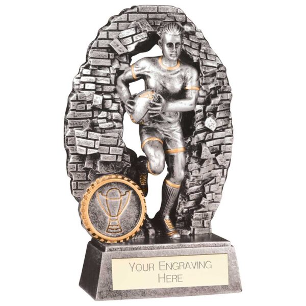 Blast Out Female Rugby Resin Award 130mm