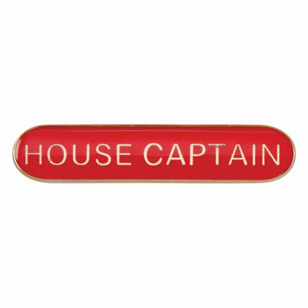 Scholar Bar Badge House Captain Red 40mm