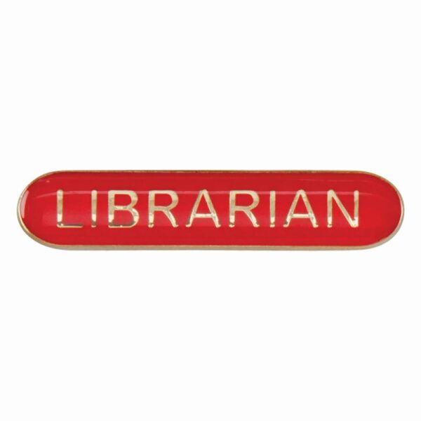 Scholar Bar Badge Librarian Red 40mm