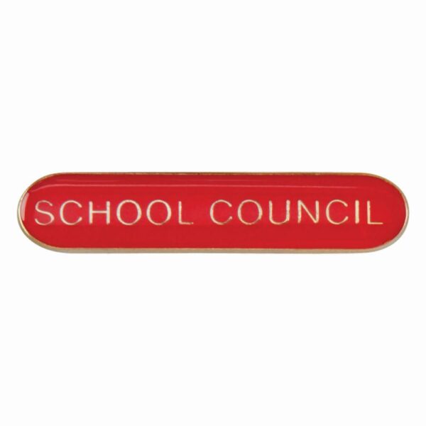 Scholar Bar Badge School Council Red 40mm