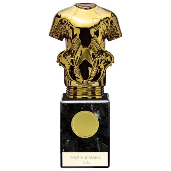Fusion Viper Legend Football Shirt Black & Gold 185mm