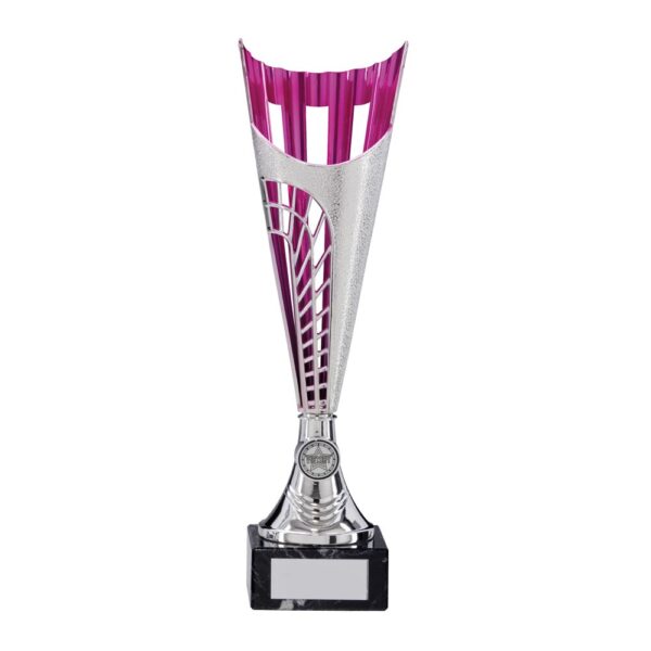 Garrison Plastic Laser Cut Cup Silver & Pink 350mm