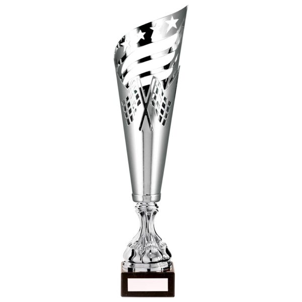Monza Lazer Cut Metal Cup Silver 355mm