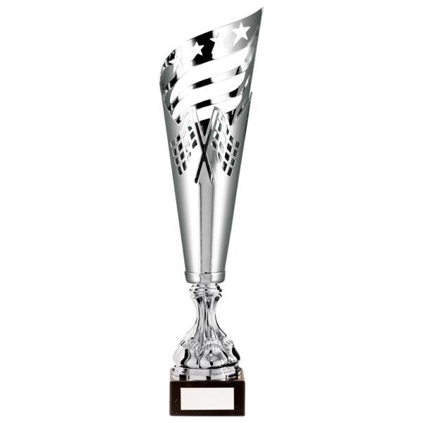 Monza Lazer Cut Metal Cup Silver 475mm
