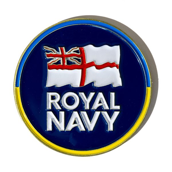 200 50mm x 3mm Custom Navy Coins Full Colour Enamel